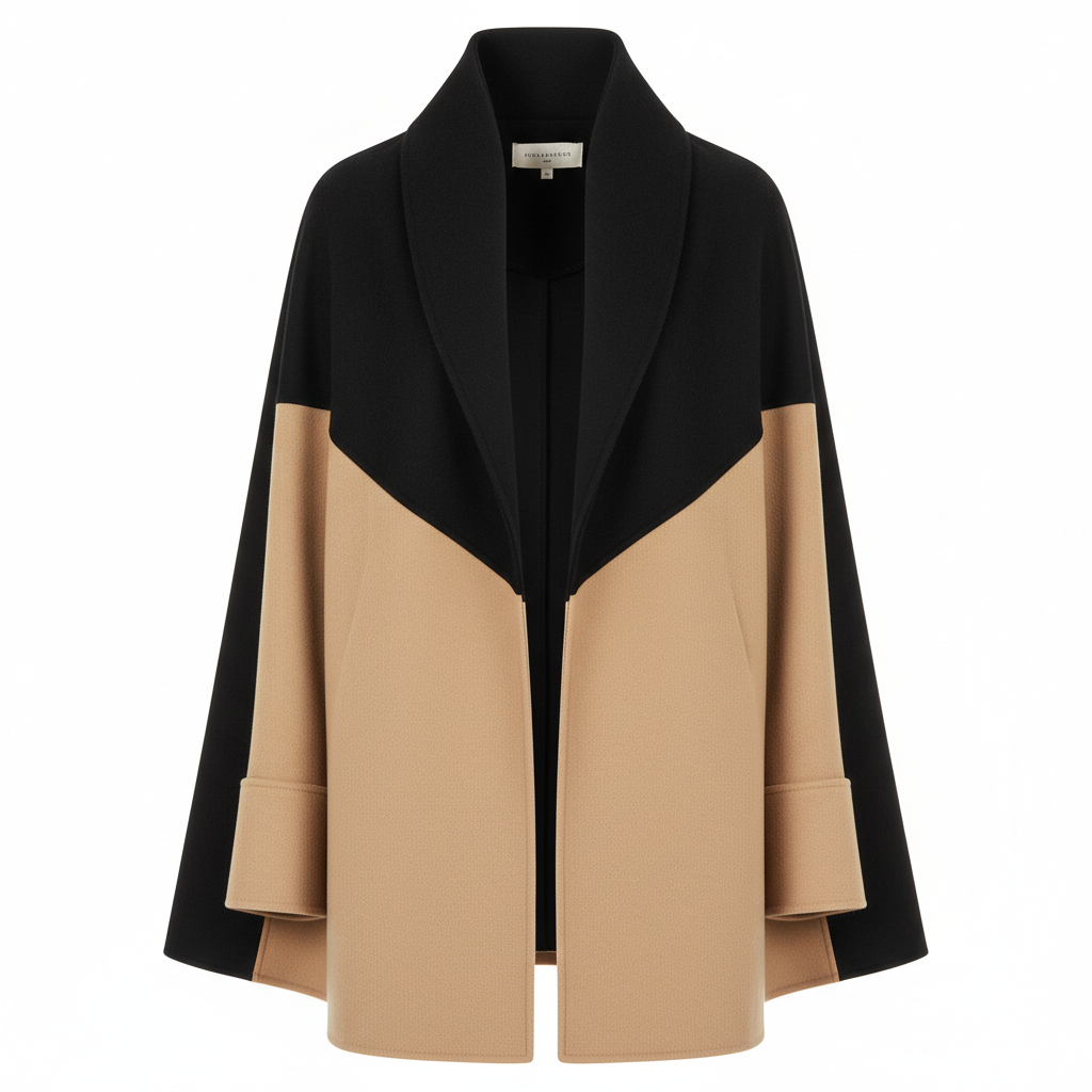 Veste à Cape Manches Longues